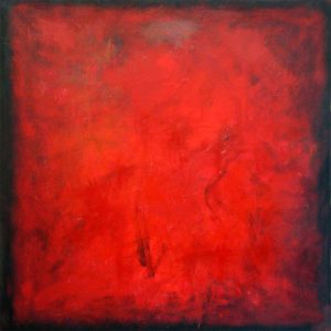 Art-the-Questioning Acrylic and Oil Stick on Canvas. Size 101.6 x101.6cm