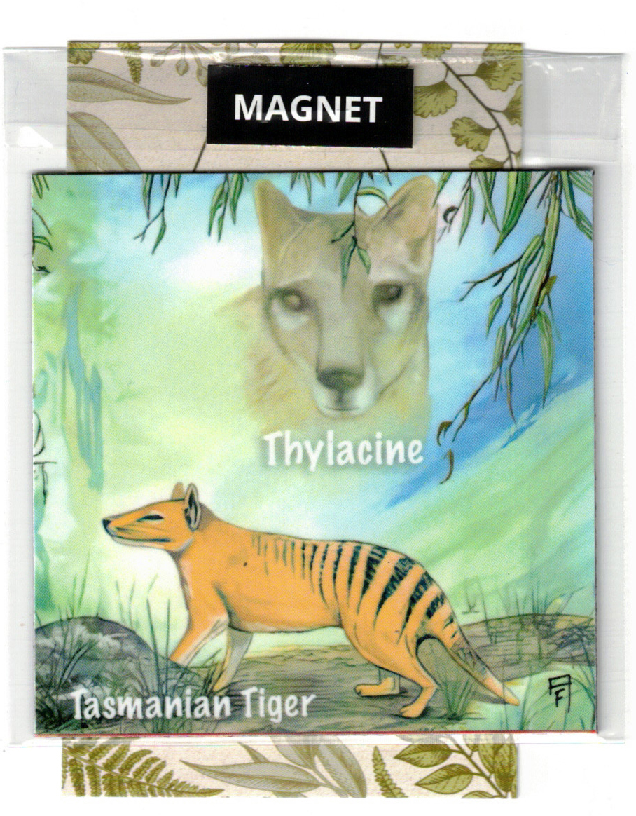 TASMANIAN TIGER (Thylacine) - Full colour Printed Art Magnet - Image 2
