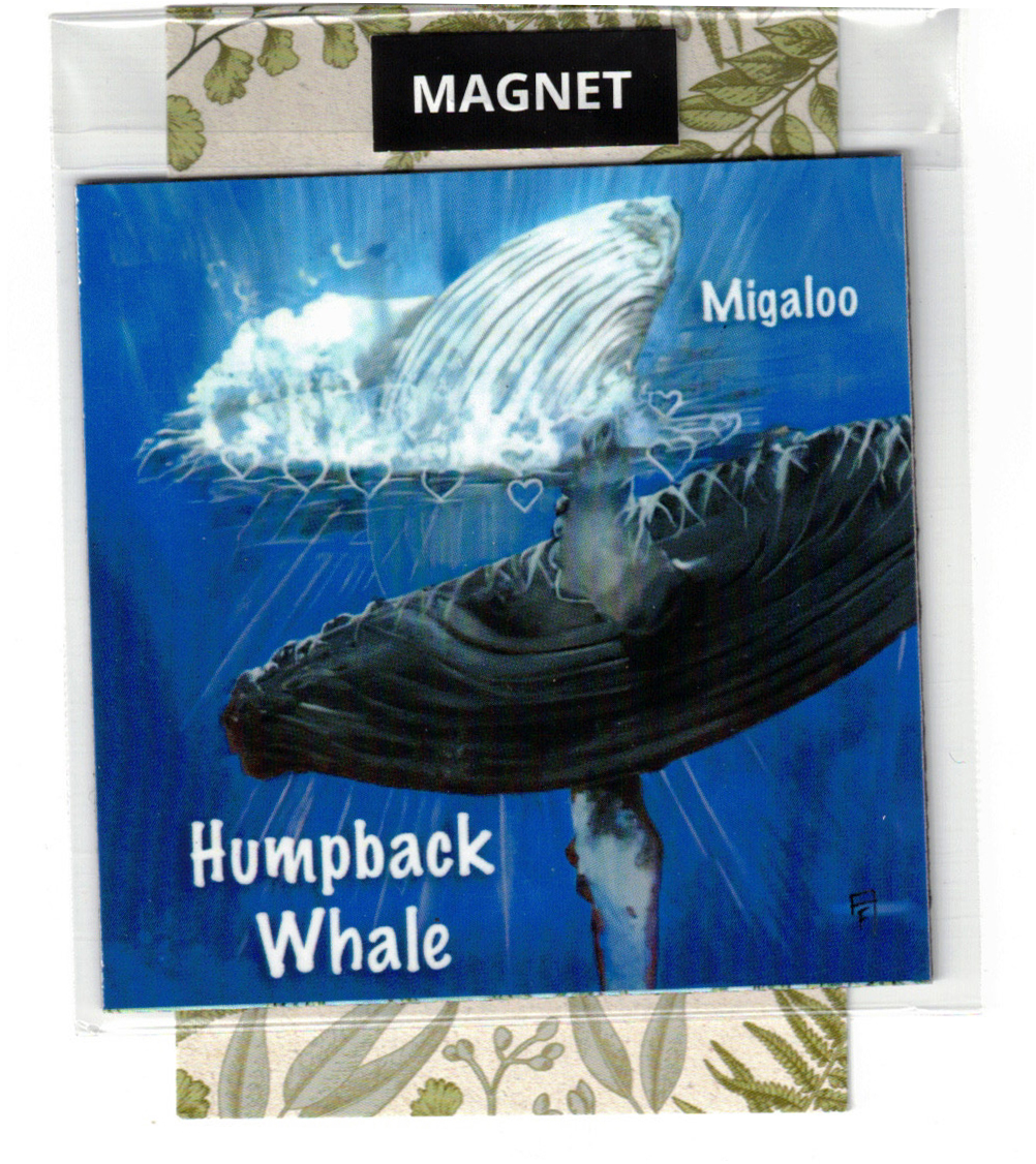 HUMPBACK WHALES - Full colour Printed Art Magnet - Image 2